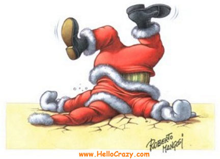 Santa Claus se cay abajo