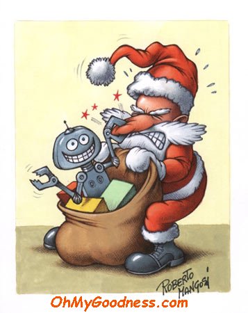 : Santa delivering technology...