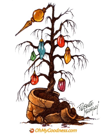 Quest'anno anche l'Albero di Natale si  seccato!