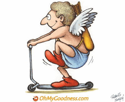¡Cupido viene en scooter!