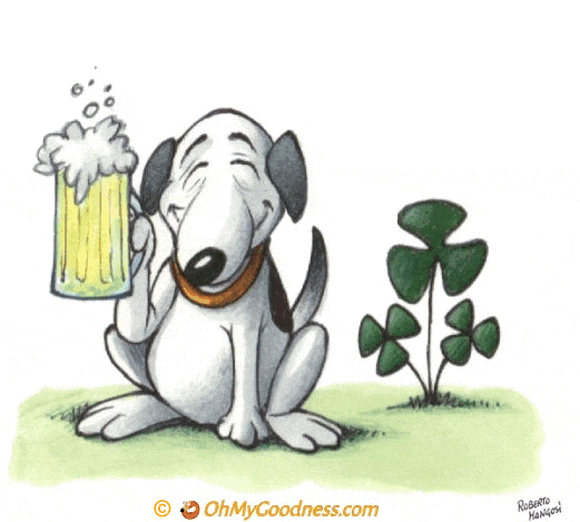 : Buon San Patrizio dal cane irlandese