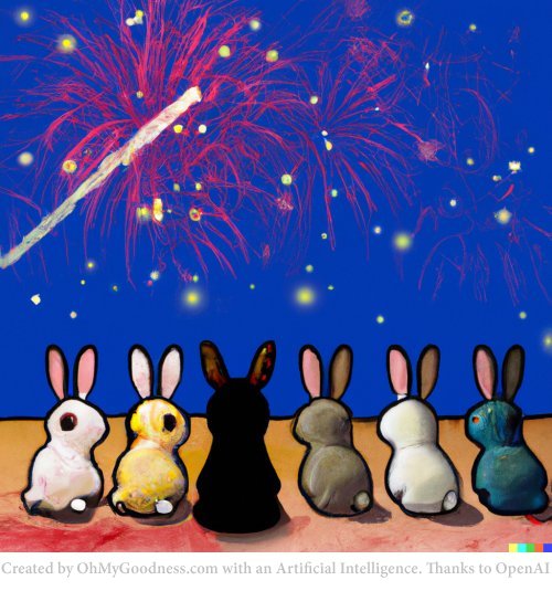Feliz año nuevo chino de parte de los conejos.