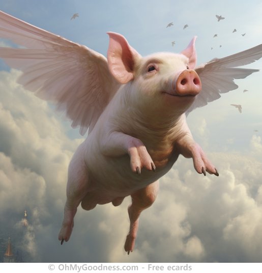 When pigs fly