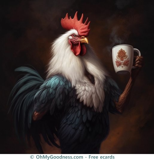 : Wasn't my crowing enough? Now you want coffee too?