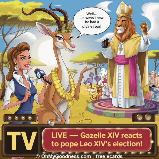 Gazzella XIV su Leone XIV