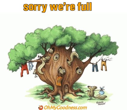 : sorry we're full