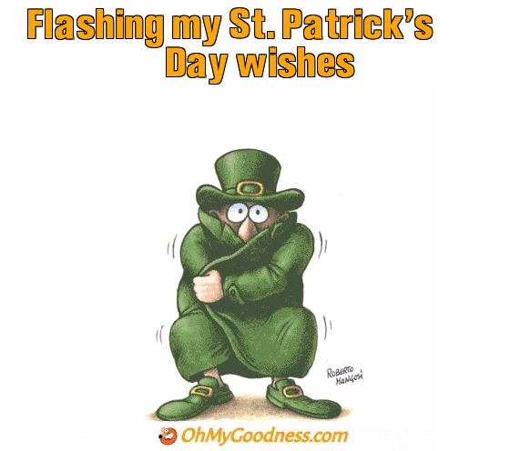 : Flashing my St. Patrick's Day wishes