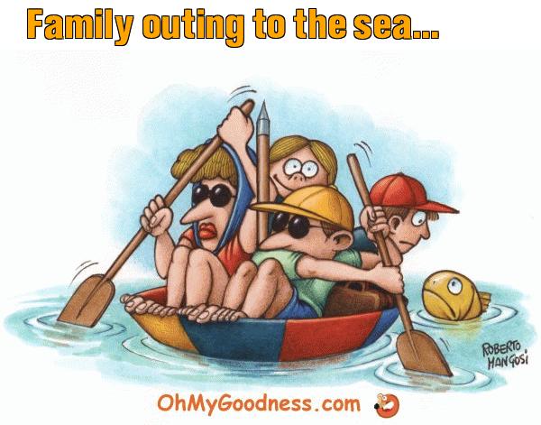 : Family outing to the sea...