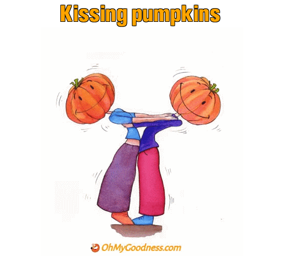 : Kissing pumpkins