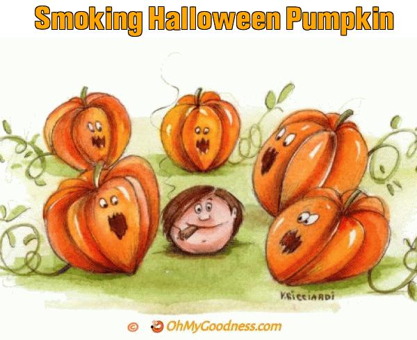 : Smoking Halloween Pumpkin