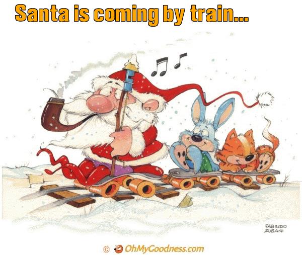 : Santa is coming by train...
