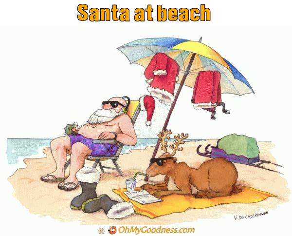 : Santa at beach