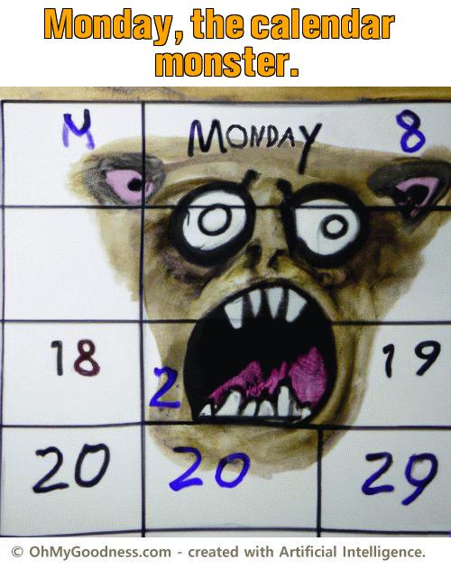 : Monday, the calendar monster.