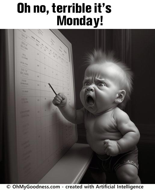 : Oh no, terrible it's Monday!