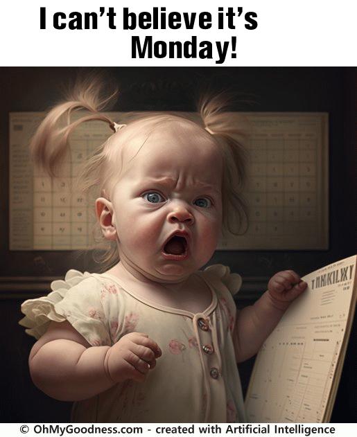 : I can't believe it's Monday!