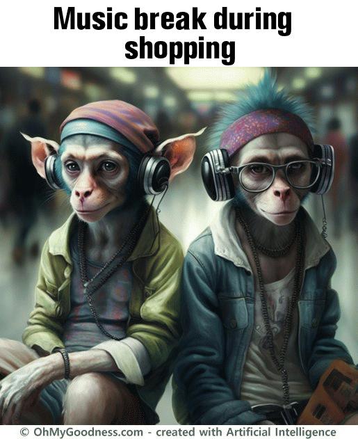 : Music break during shopping