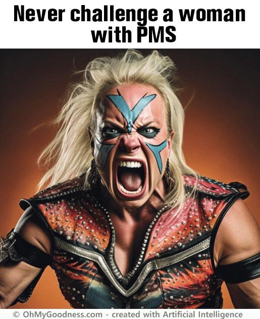 : Never challenge a woman with PMS