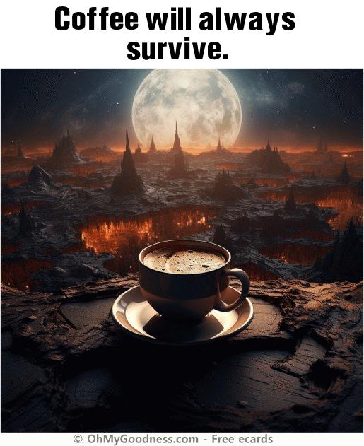 : Coffee will always survive.