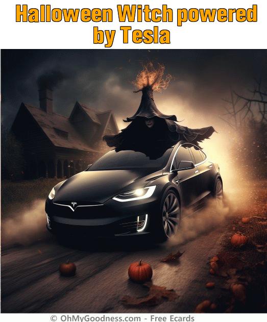 : Halloween Witch powered by Tesla