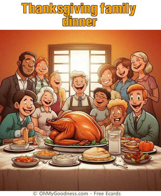 : Thanksgiving family dinner