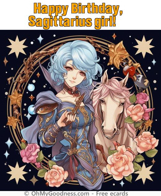 : Happy Birthday, Sagittarius girl!