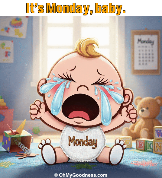 : It's Monday, baby.