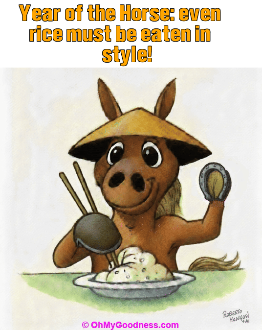 : Year of the Horse: even rice must be eaten in style!