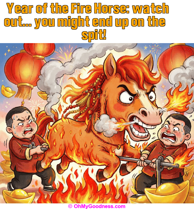 : Year of the Fire Horse: watch out... you might end up on the spit!