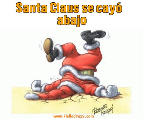 : Santa Claus se cay abajo