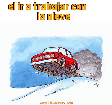 : el ir a trabajar con la nieve