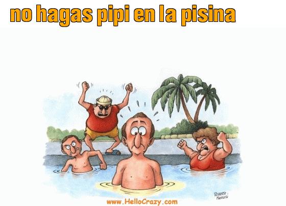 : no hagas pipi en la pisina