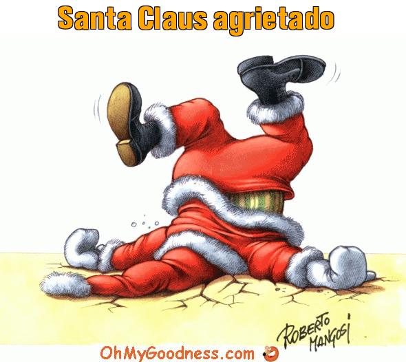 : Santa Claus agrietado