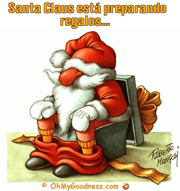 : Santa Claus está preparando regalos...