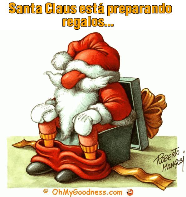 : Santa Claus est preparando regalos...