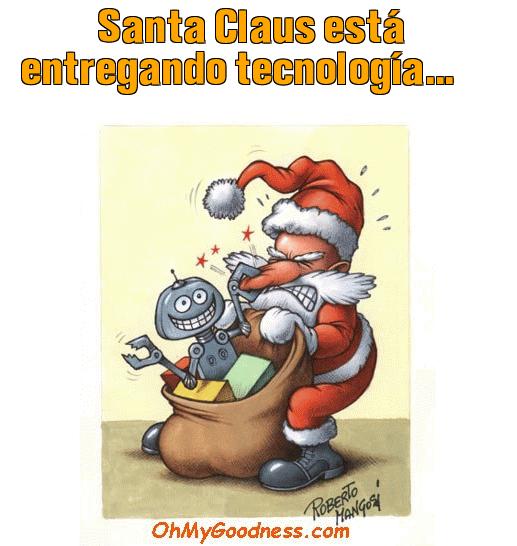 : Santa Claus est entregando tecnologa...