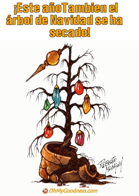 : Este aoTambien el rbol de Navidad se ha secado!