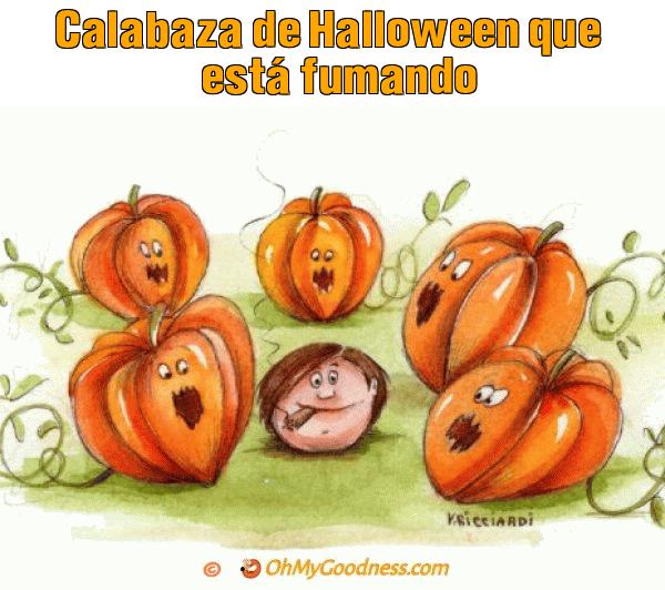 : Calabaza de Halloween que est fumando