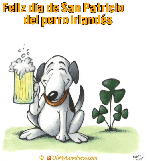: Feliz día de San Patricio del perro irlandés