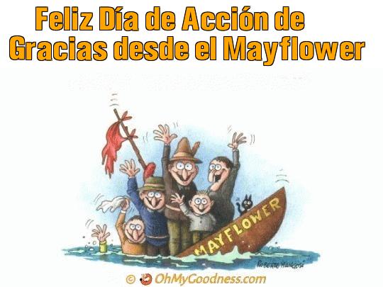 : Feliz Da de Accin de Gracias desde el Mayflower