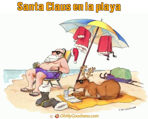 : Santa Claus en la playa