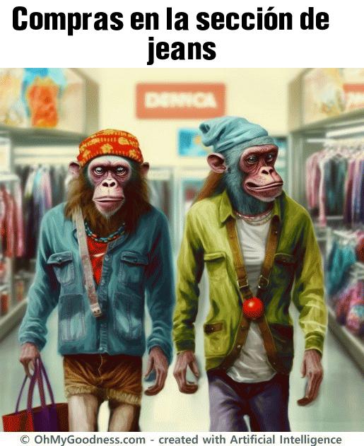 : Compras en la seccin de jeans