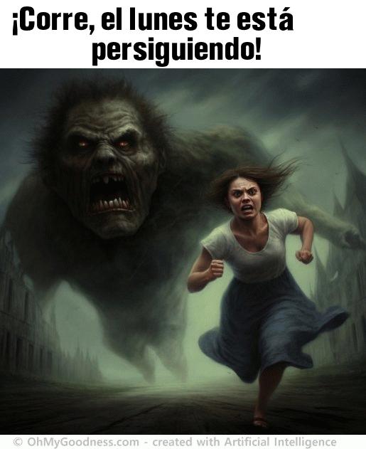 : Corre, el lunes te est persiguiendo!