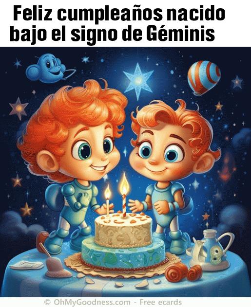 : Feliz cumpleaos nacido bajo el signo de Gminis