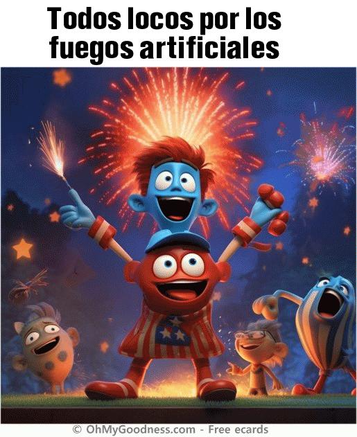 : Todos locos por los fuegos artificiales