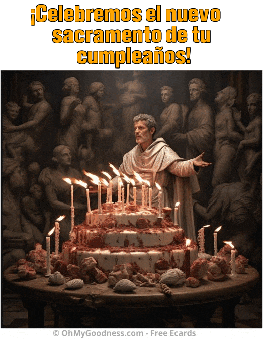 : Celebremos el nuevo sacramento de tu cumpleaos!