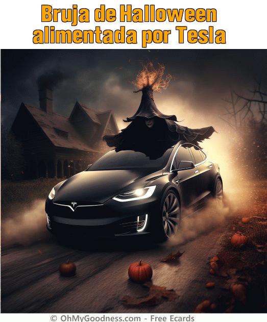 : Bruja de Halloween alimentada por Tesla