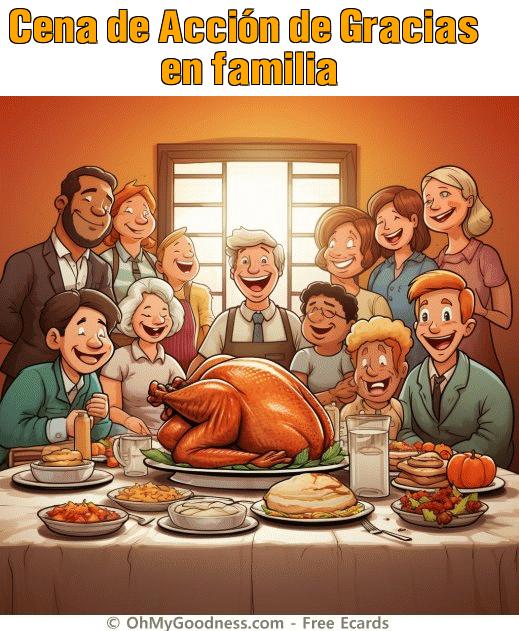 : Cena de Accin de Gracias en familia