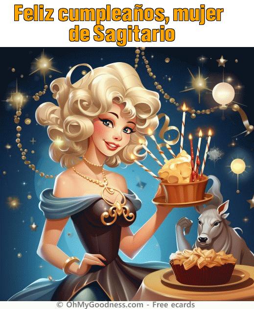 : Feliz cumpleaos, mujer de Sagitario