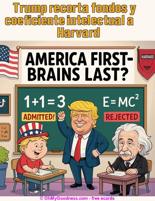 : Trump recorta fondos y coeficiente intelectual a Harvard