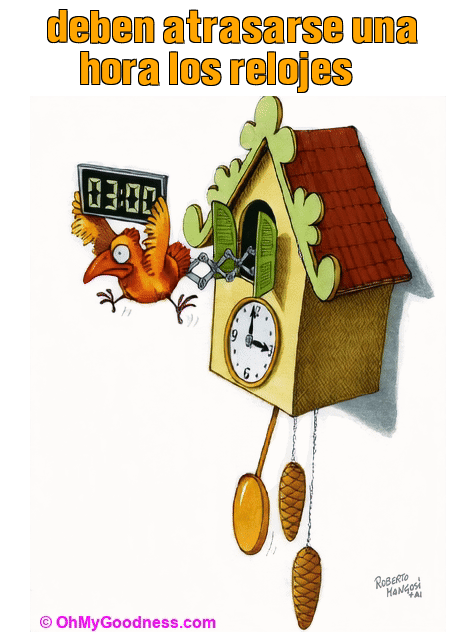 : deben atrasarse una hora los relojes